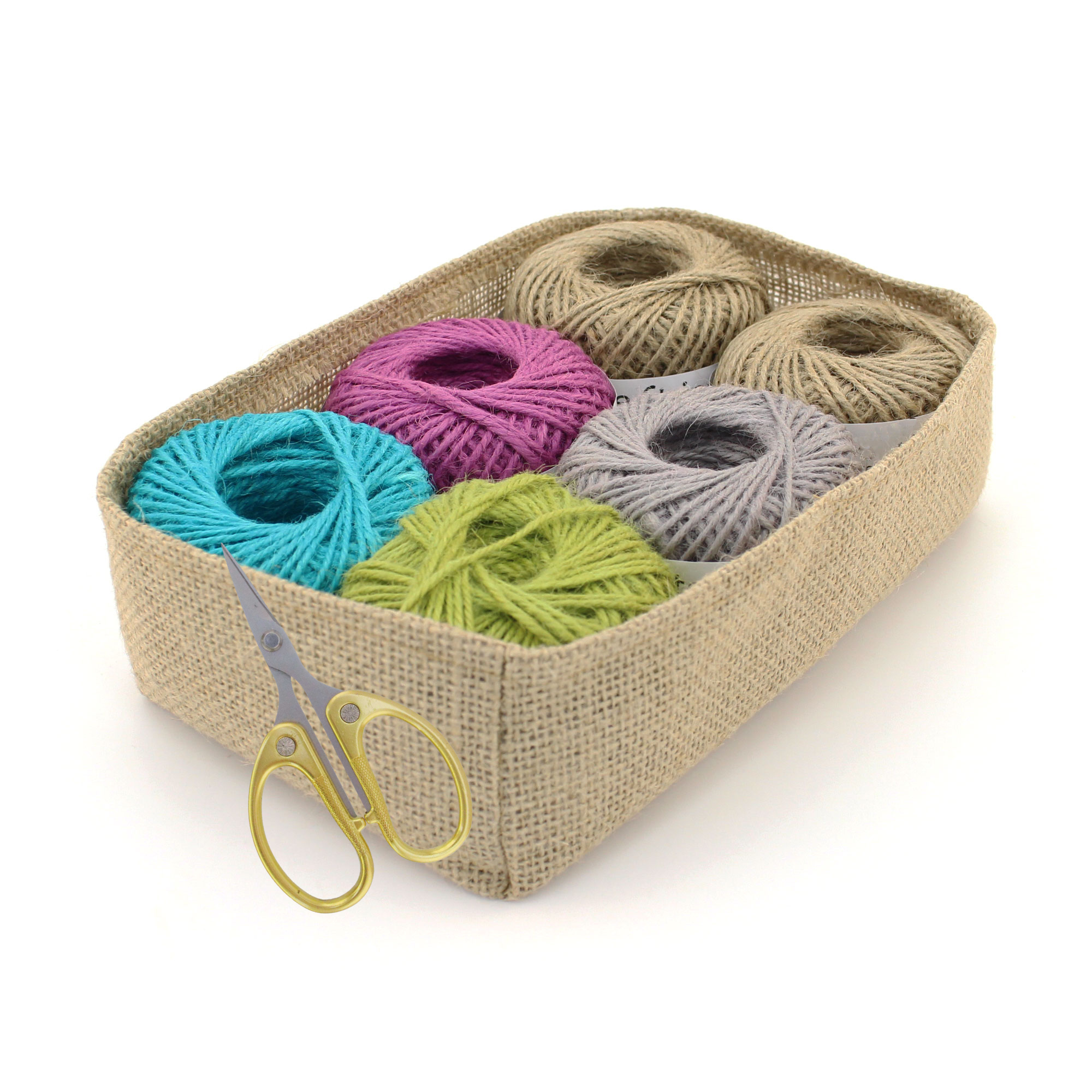 jute twine roll color pack with scissor