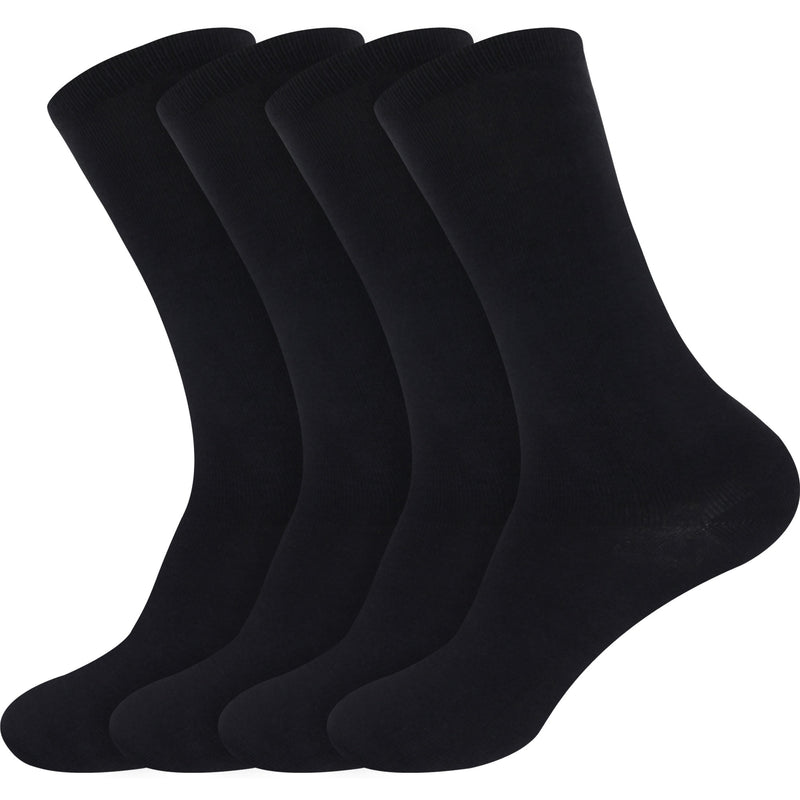 Men's Extra Thick Rayon from Bamboo Fiber Mid-Calf Socks - 4 Pair