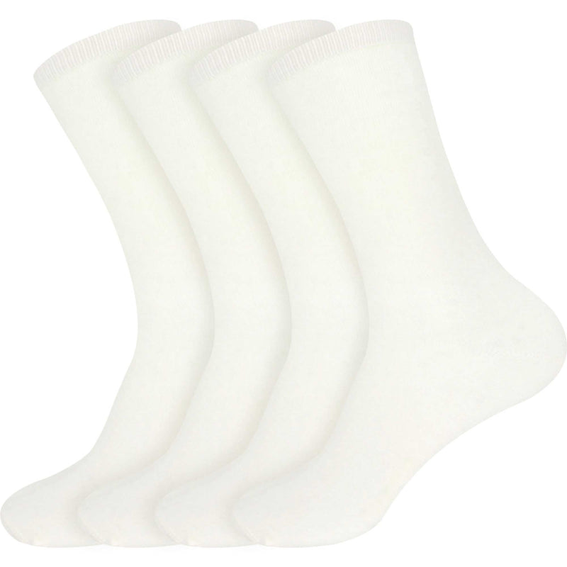 Women's Rayon from Bamboo Fiber Thin with Thick Sole Socks - 4 Pair