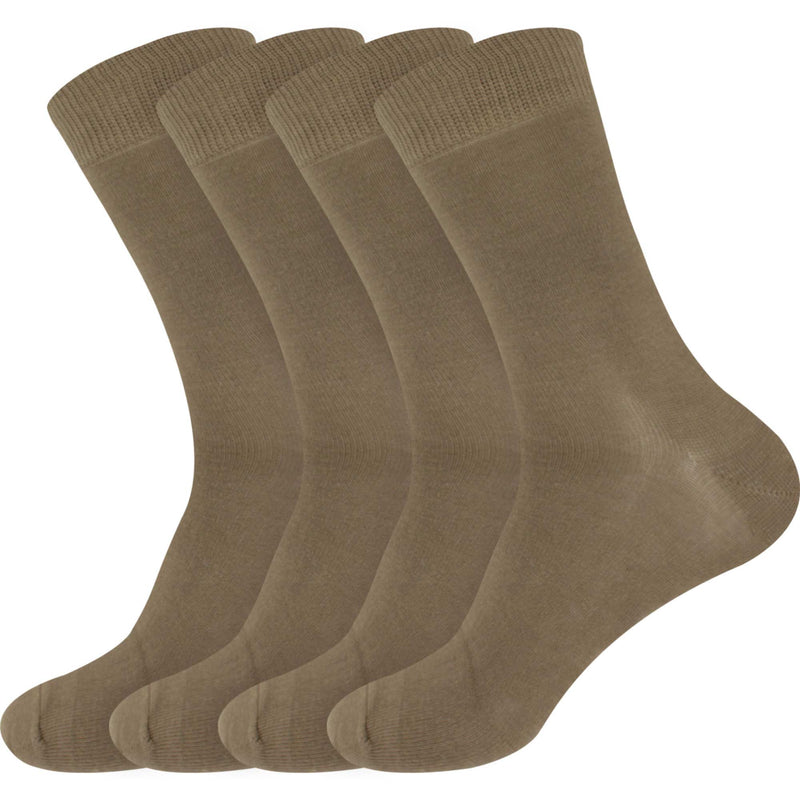Men's Rayon from Bamboo Fiber Mid-Calf Socks - 4 Pair