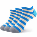 3 pairs of blue bamboo striped socks