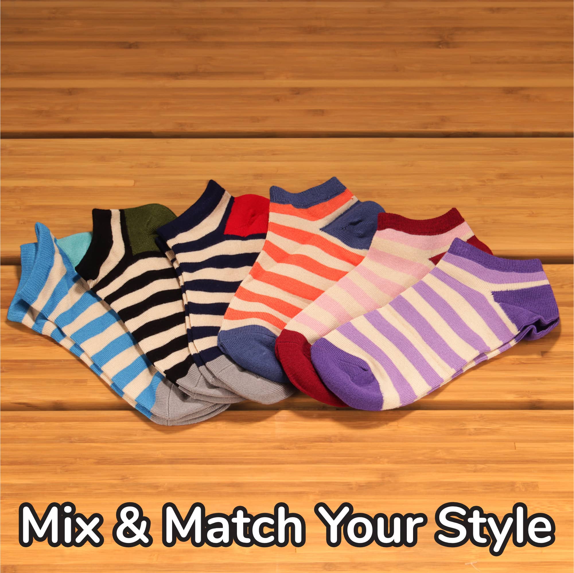 Women's Bamboo Stripes Anklet Socks