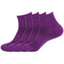 Unisex Quarter Bamboo Athletic Socks: 4 Pairs