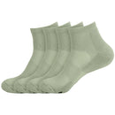 Unisex Quarter Bamboo Athletic Socks: 4 Pairs