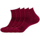 Unisex Quarter Bamboo Athletic Socks: 4 Pairs