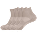 Unisex Quarter Bamboo Athletic Socks: 4 Pairs