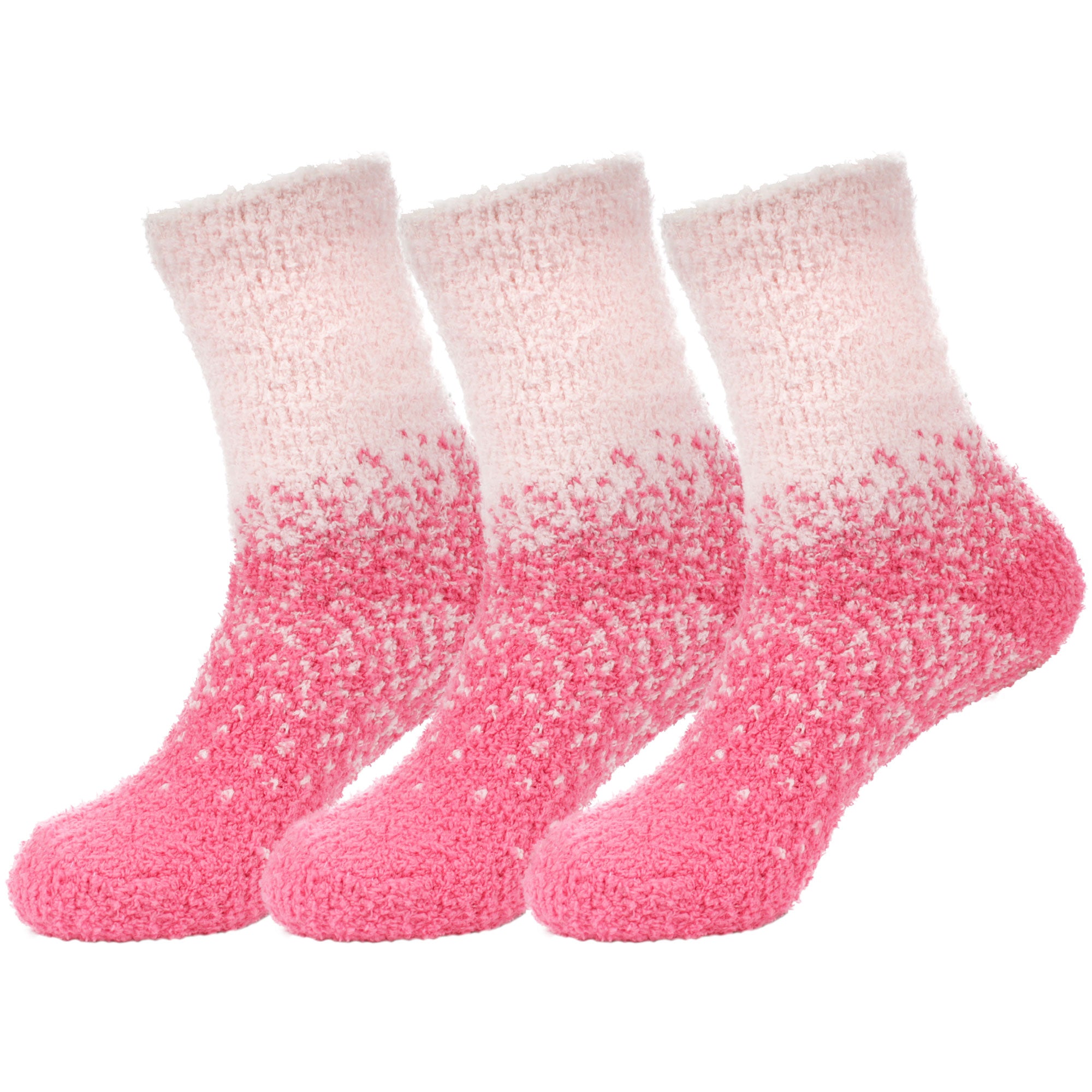 Women's Fuzzy Gradient Home Socks - 3 Pair