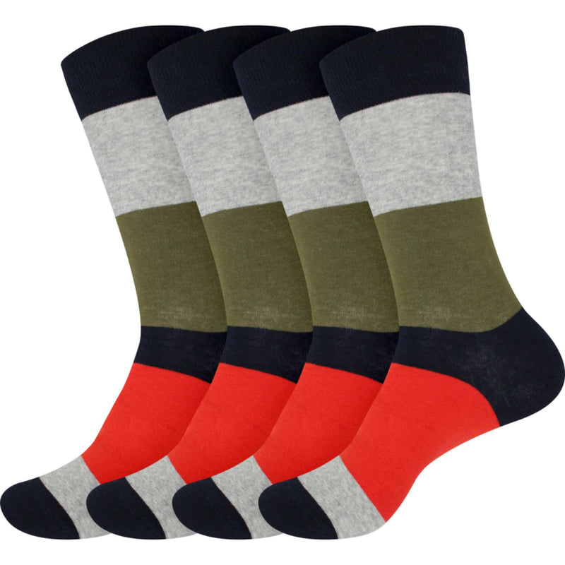 Men's Cotton Colorful Dress Socks
