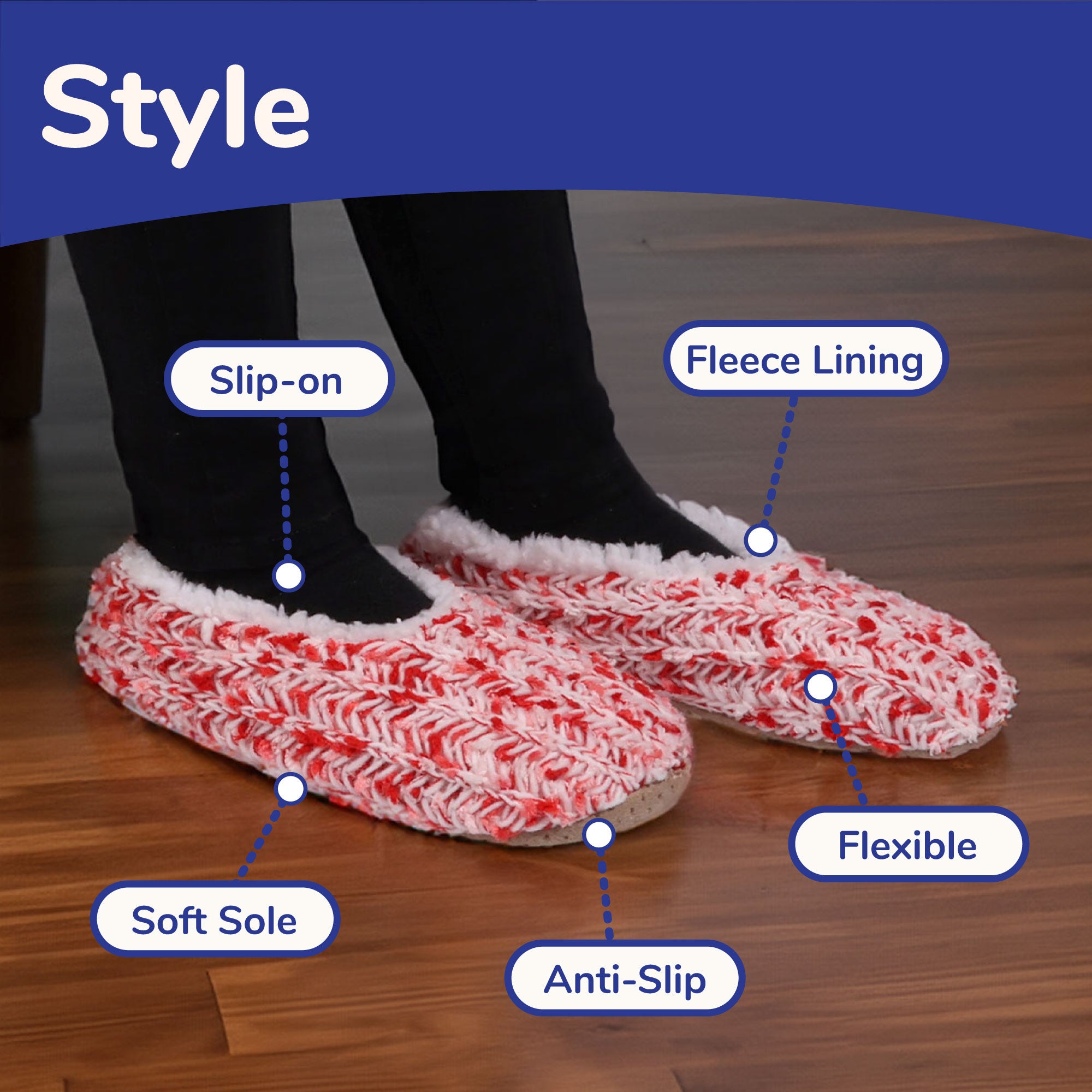 cozy womens slippers slip on style with anti-slip grips