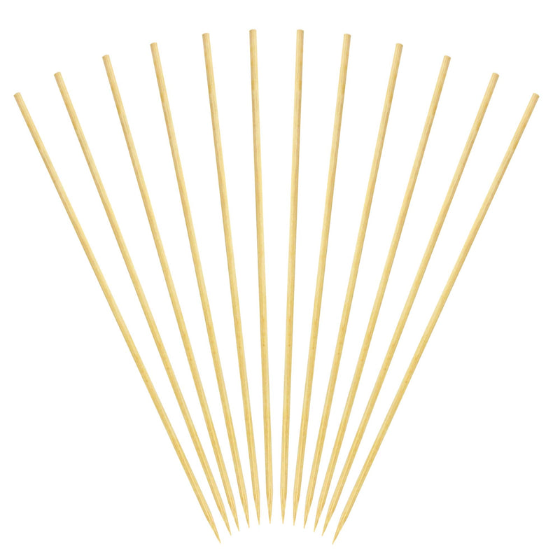 bamboo 3mm food grill kebab skewers white background