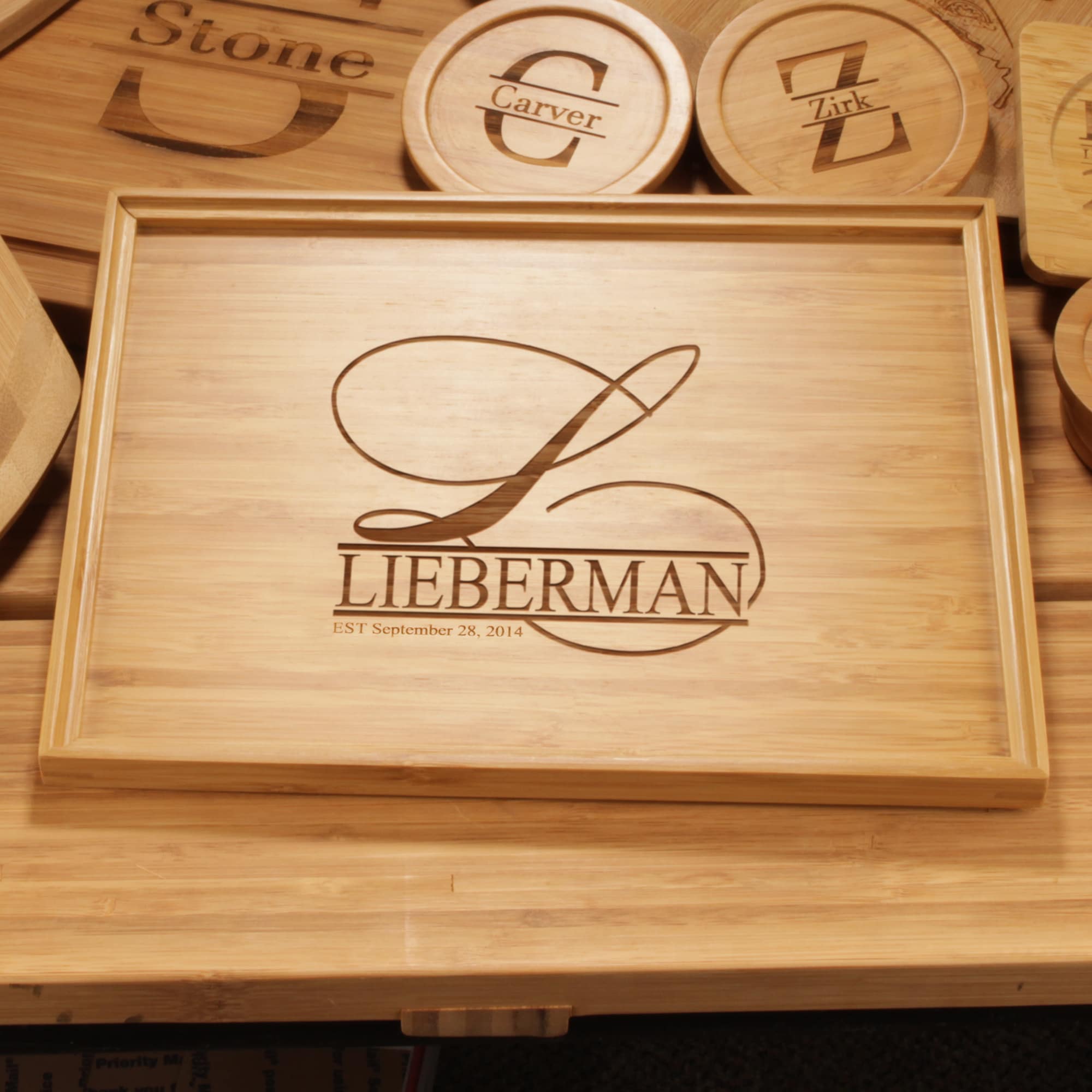 Build Your Own Engraved Serving Tray: Your Own Logo