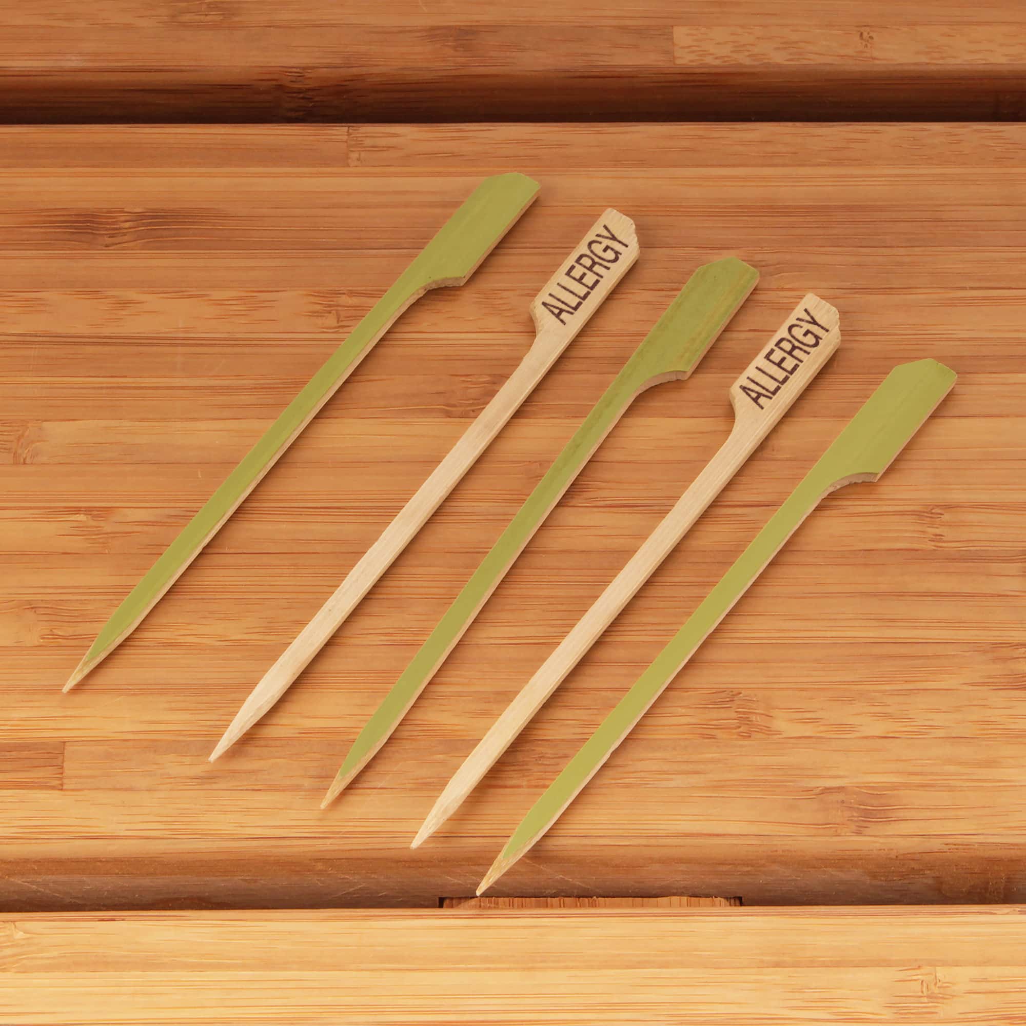 Allergy Paddle Bamboo Food Picks