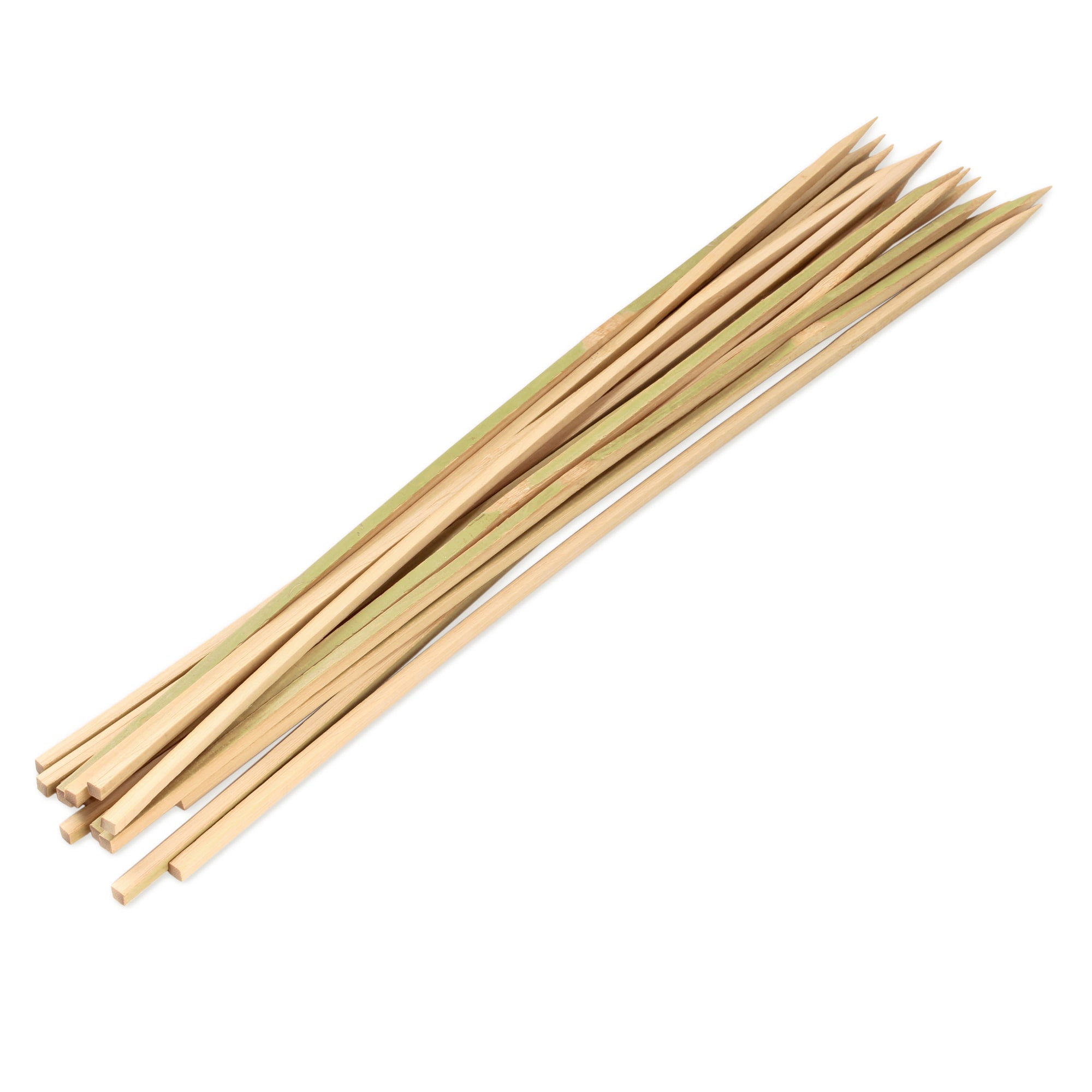 natural bamboo square skewers pack