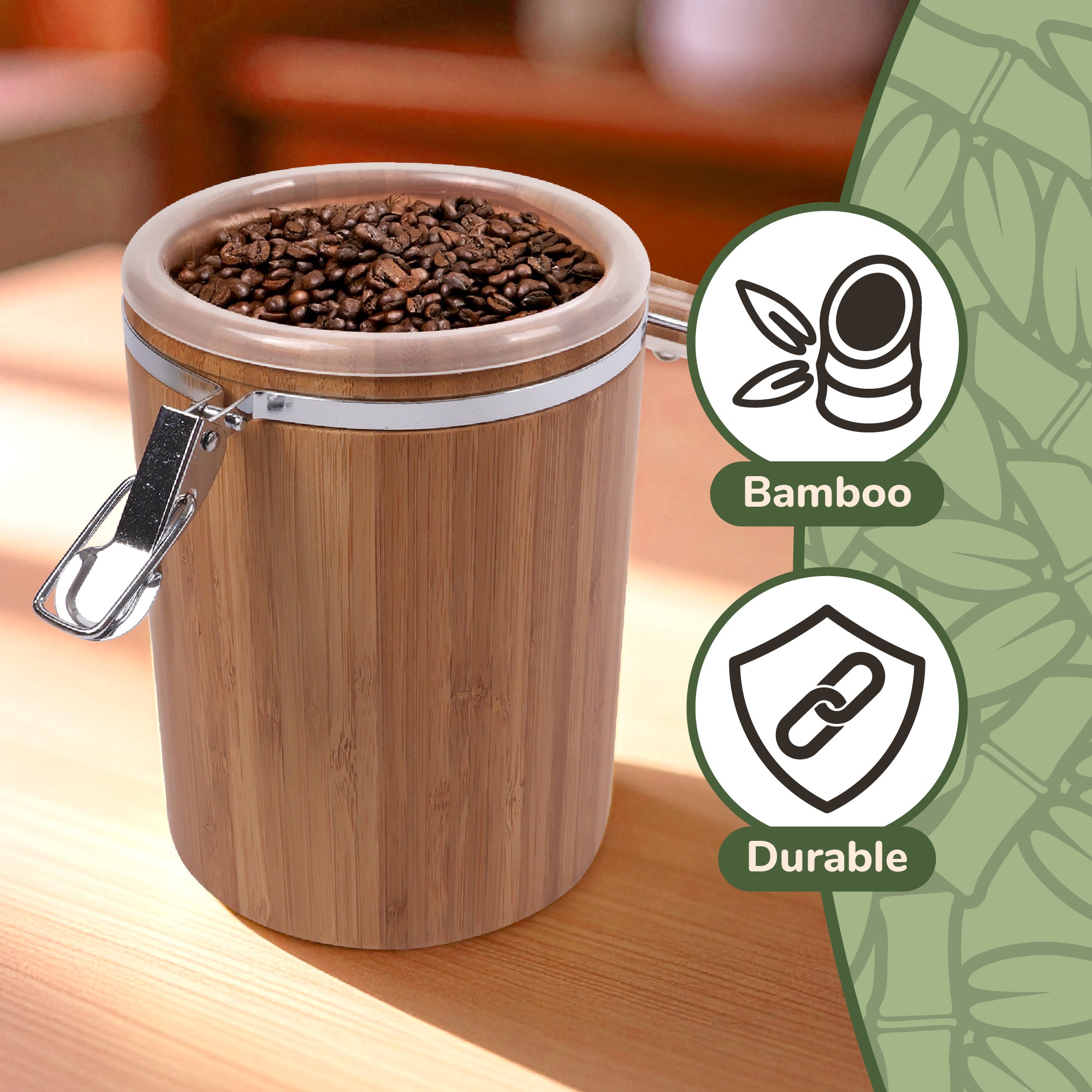 Hinged Cylindrical Large Bamboo Containers