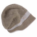 grey charm double layer knit beanie