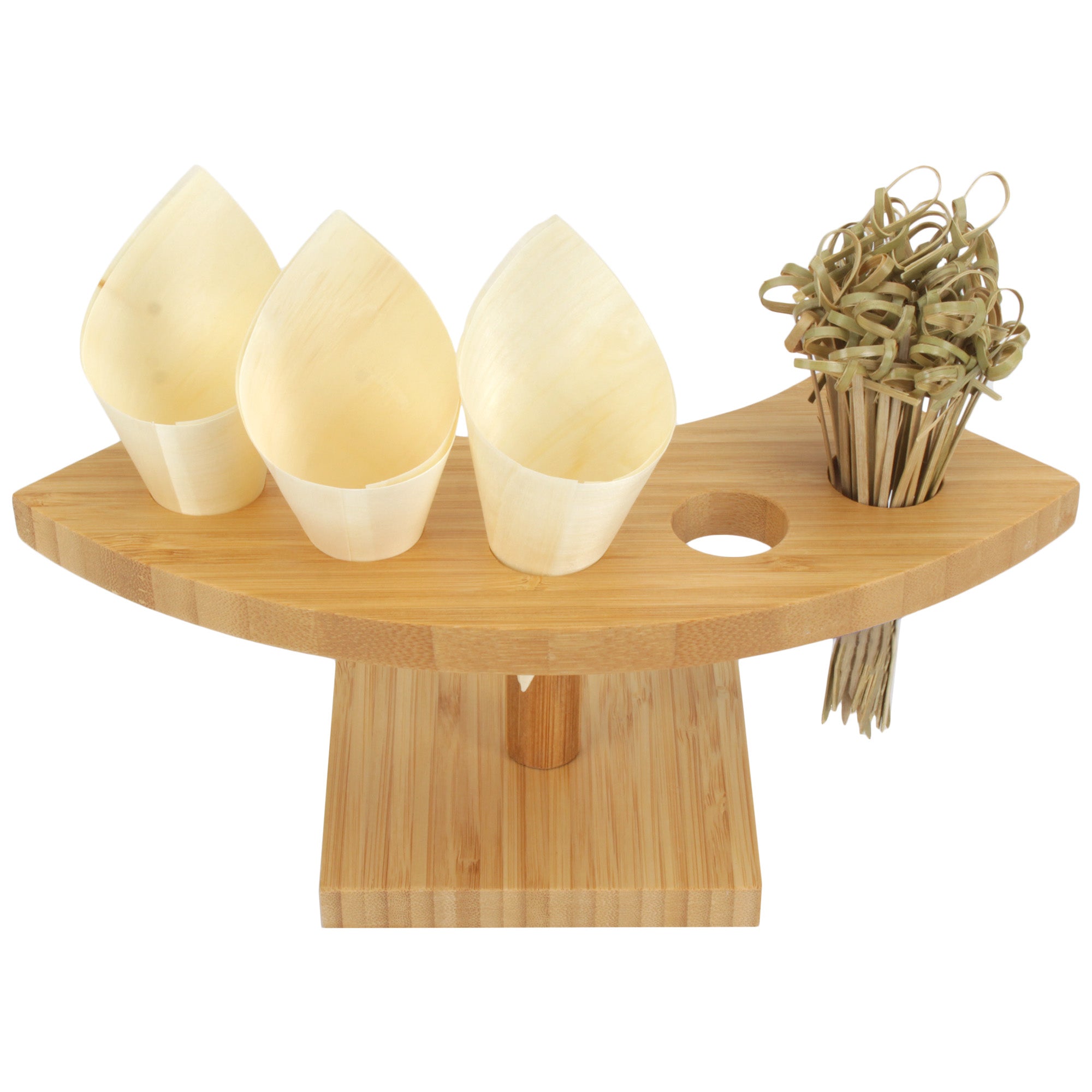 Bamboo Cone Stands w/ Skewers and Cones
