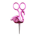 Pink flamingo embroidery snips