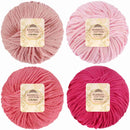 Bamboo Cotton Chunky Yarn: 4 Ball Packs