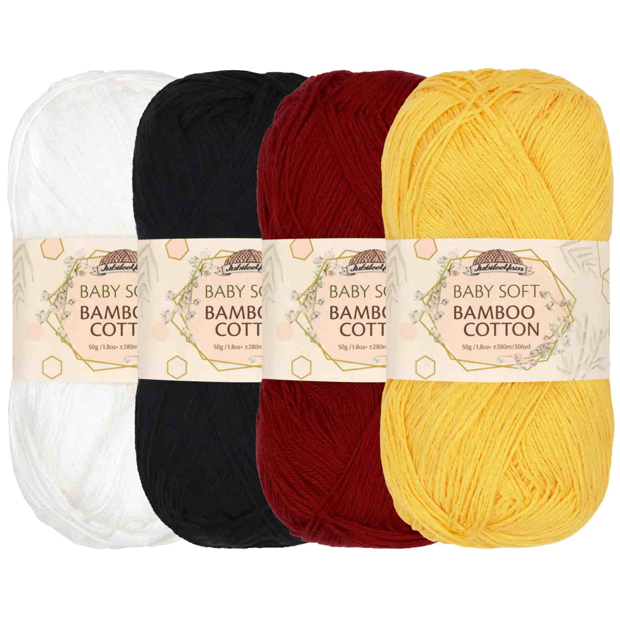 Baby Soft Bamboo Cotton Yarn: 1 Skein Packs