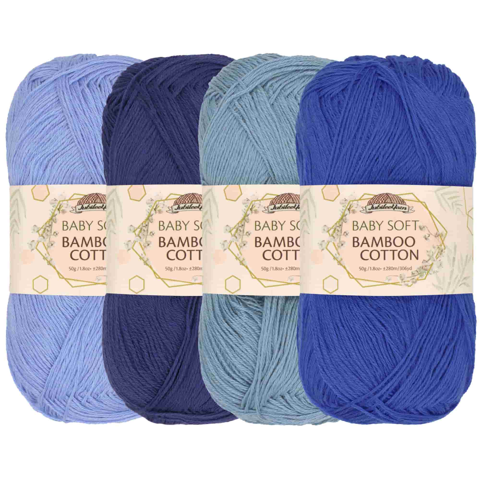 Baby Soft Bamboo Cotton Yarn: 1 Skein Packs