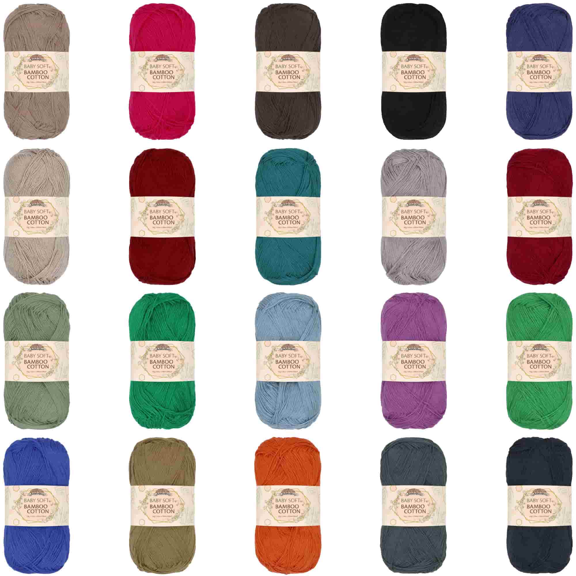 Baby Soft Bamboo Cotton Yarn: 1 Skein Packs