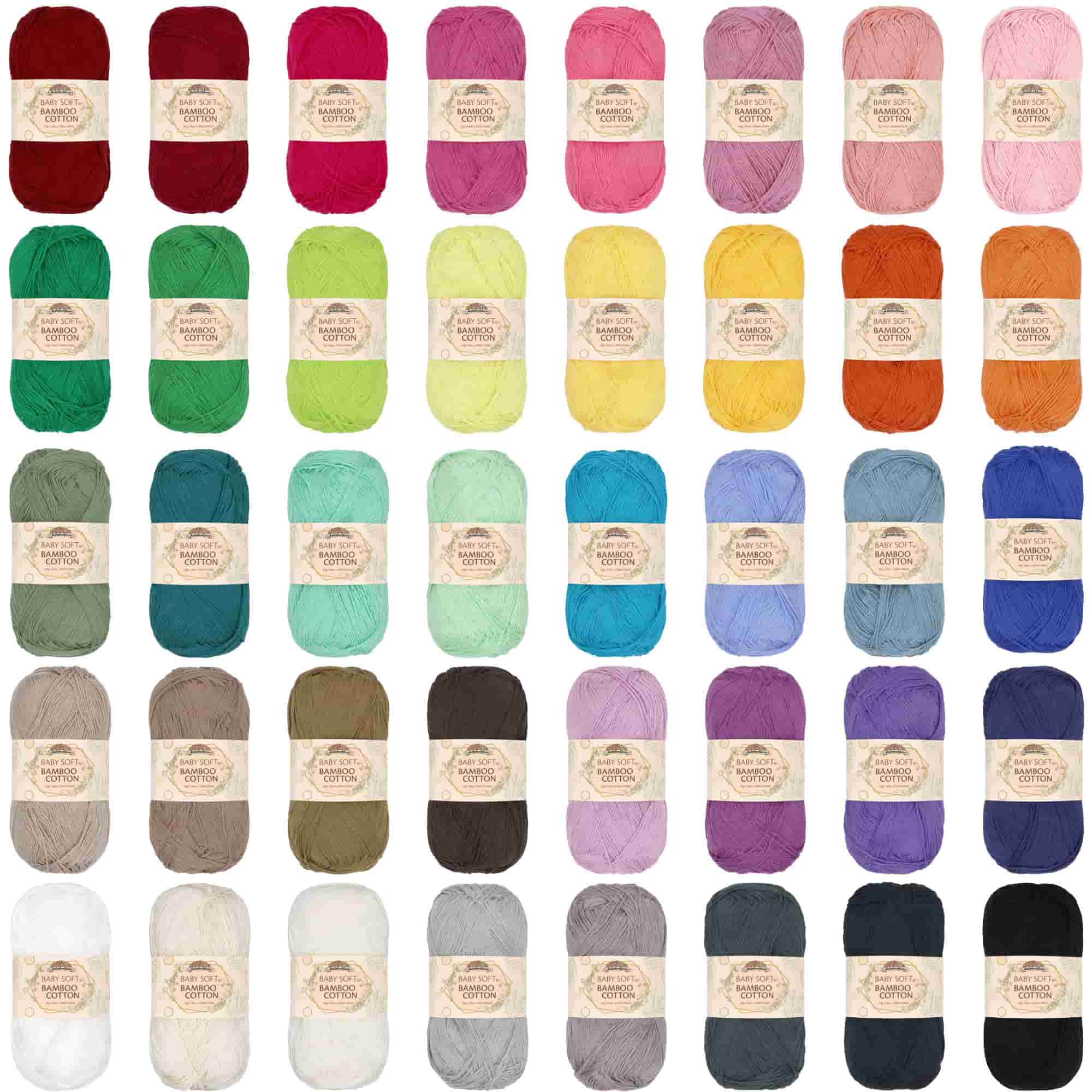 Baby Soft Bamboo Cotton Yarn: 1 Skein Packs
