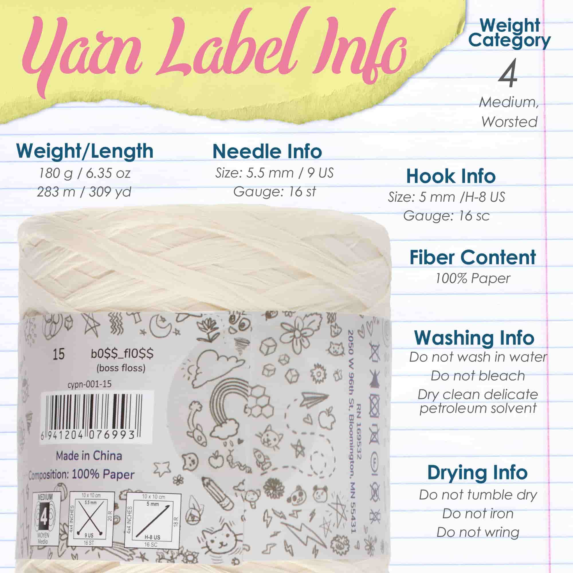 Paper Notes Yarn
