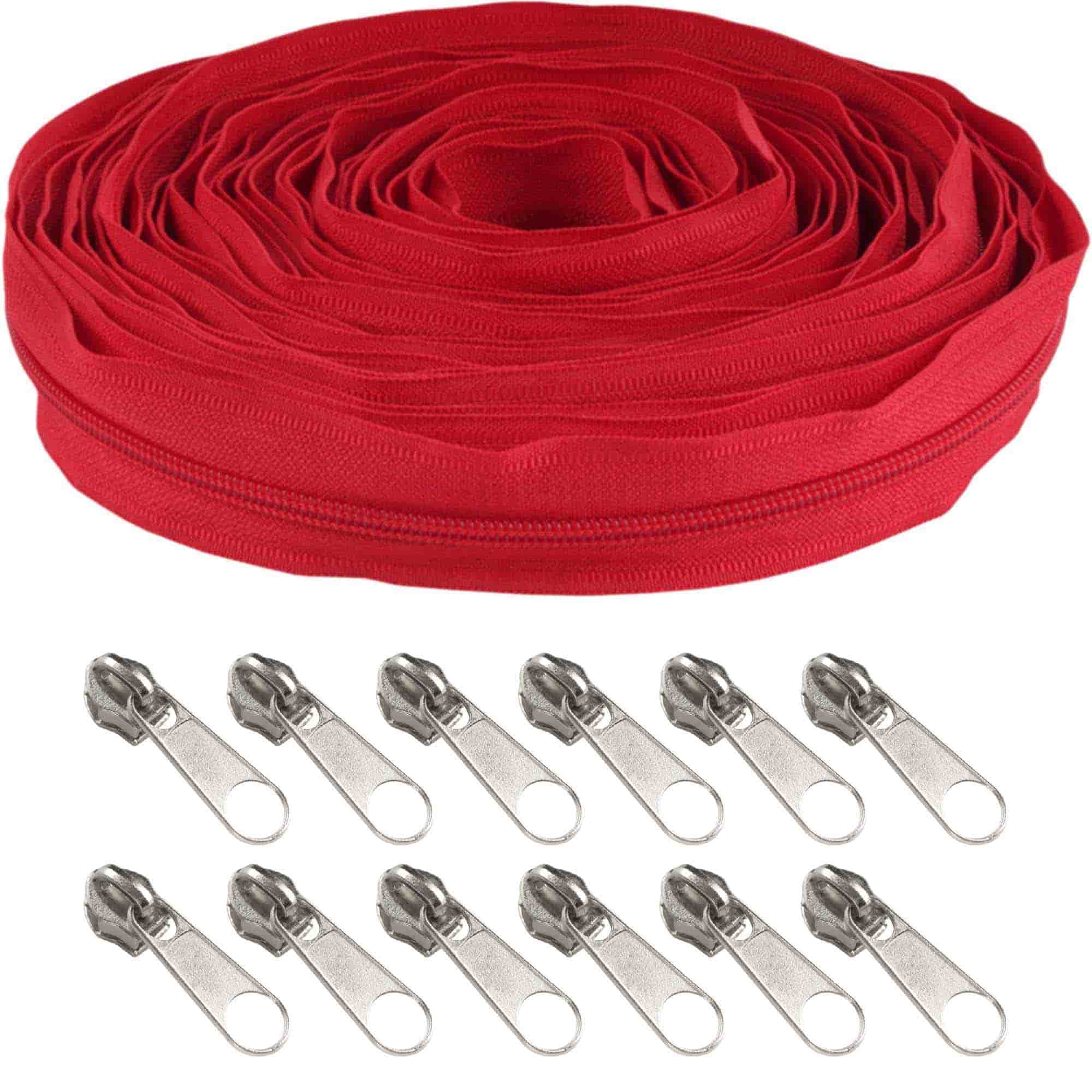 Nylon Coil Zipper Tape with Metal Non-Locking Pulls