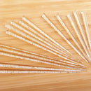 4.5" gold glitter prism plastic skewer picks on bamboo wood