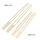 bamboo double prong fondue bbq food appetizer skewers 18mm 9.5" 11.8"