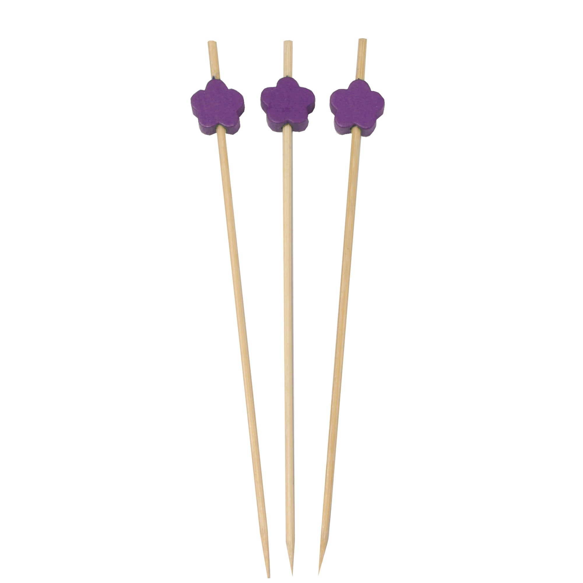 Flower Bamboo Food Picks