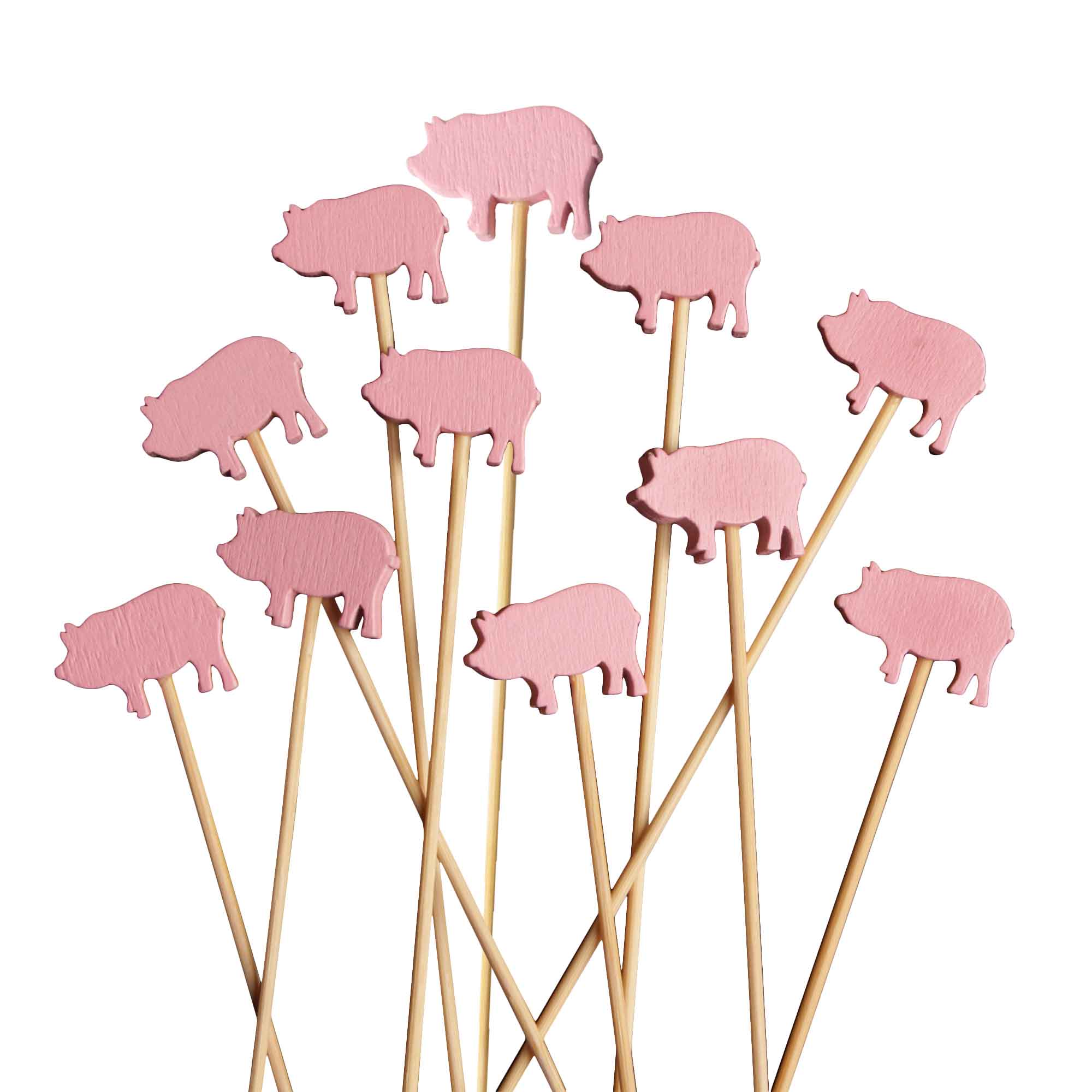 Pig Bamboo Food Picks