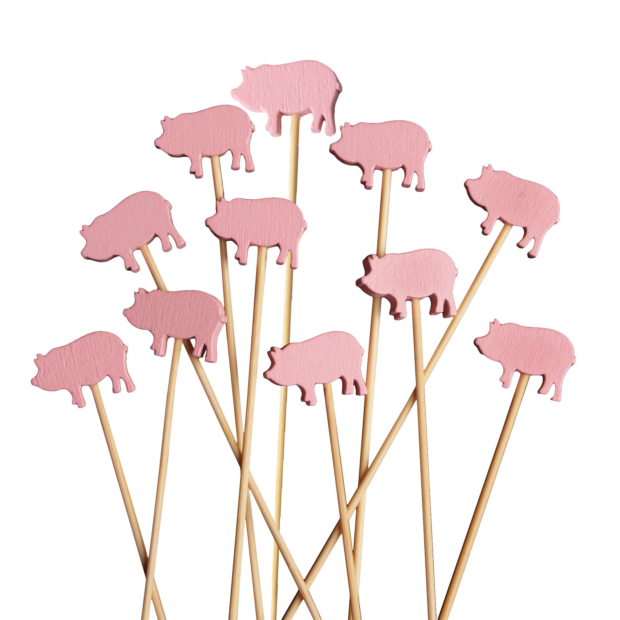 Pig Bamboo Food Picks
