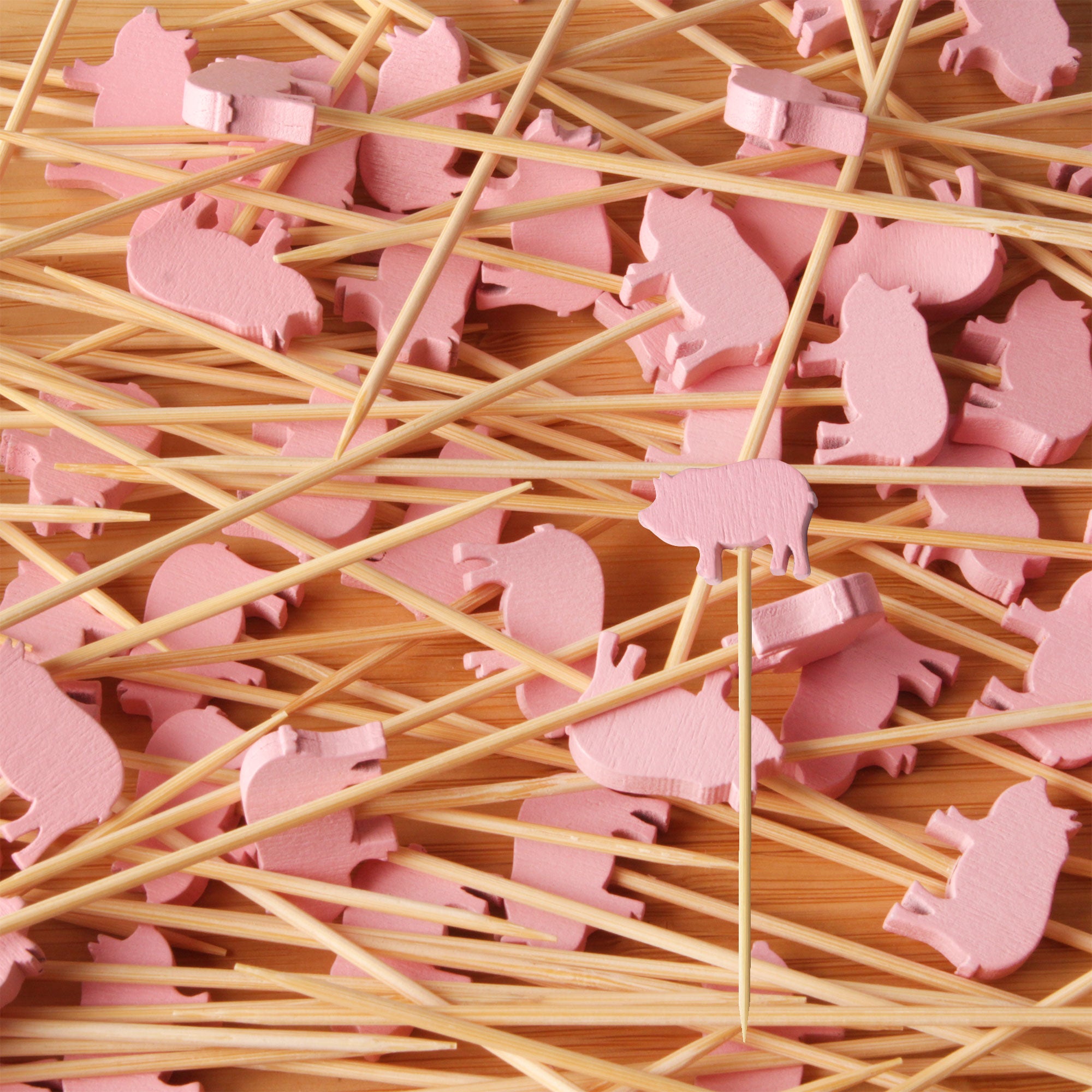 Pig Bamboo Food Picks