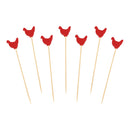 Rooster Bamboo Food Picks