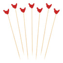 Rooster Bamboo Food Picks