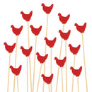 Rooster Bamboo Food Picks