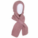 frosted bloom hooded scarf with fleece-lined hood pink