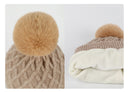Unisex Winter Pom Pom Hat, Infinity Scarf and Glove Set