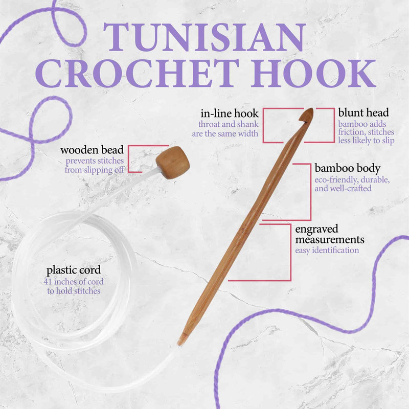 Tunisian Bamboo Crochet Hooks