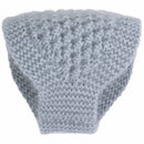 blue knit headband with ear warmer