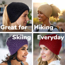 knitted headband with ear warmer great for hiking skiing and everyday