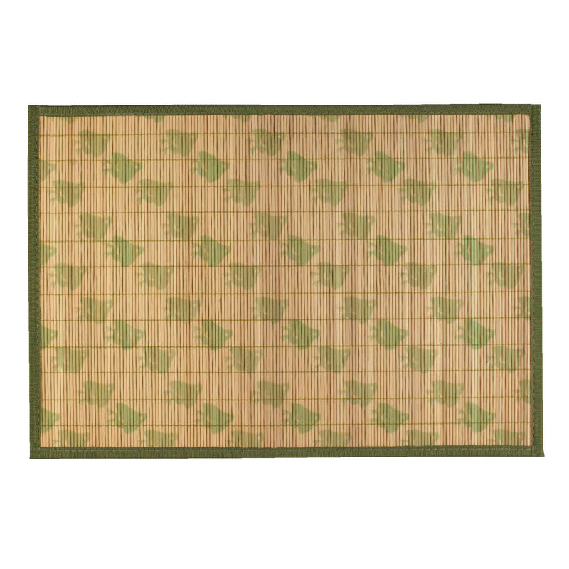 Bamboo Patterned Placemats with Fabric Border