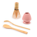 Matcha Green Tea Whisk Set - Whisk + Scoop + Tea Spoon + Whisk Holder