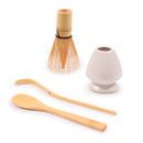 Matcha Green Tea Whisk Set - Whisk + Scoop + Tea Spoon + Whisk Holder