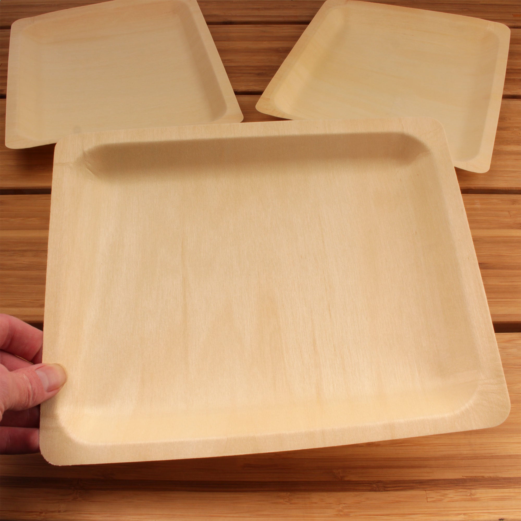 Wood Rectangle Plates
