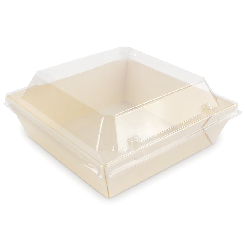 Disposable Wood Food Container Boxes - With or Without Lid