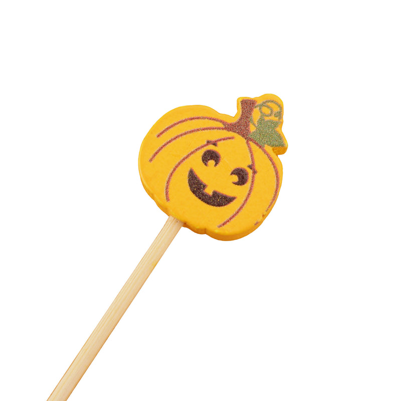 Pumpkin Jack-O-Lantern Bamboo Picks