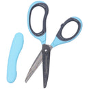 blue craft scissors ambidextrous plastic handle rubber grip cover