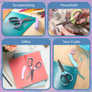 purple green pink blue craft scissors titanium coated stainless steel blunt blade cap sharp blade straight cut paper fabric knitting art